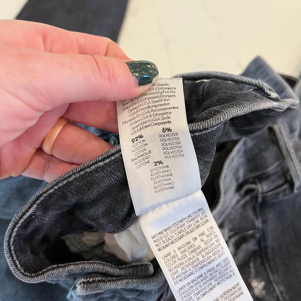 Mother Denim Undone‎ Hem Looker Ankle Jeans in Stealing Shadows size 28 - Picture 9 of 14